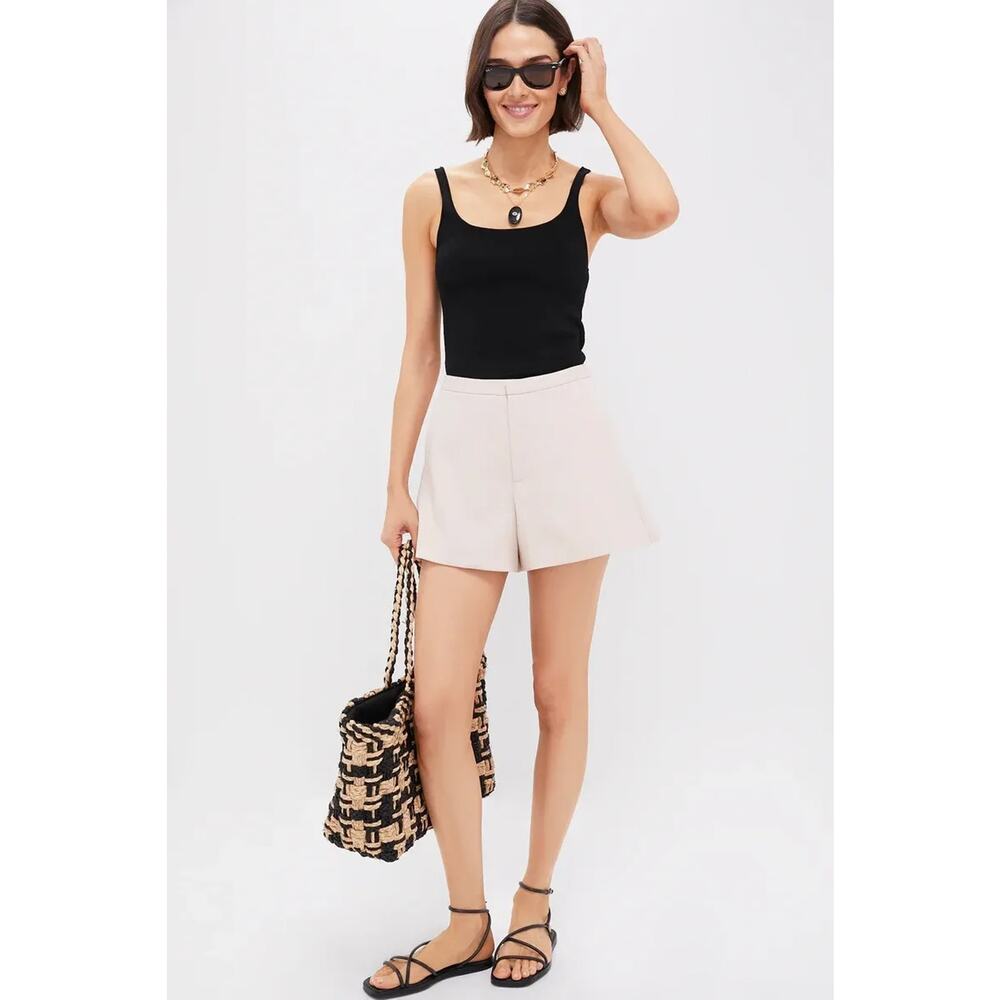 Tuckernuck NWOT Hyacinth House Hallie Shorts Large High Waisted Tan Beige Preppy